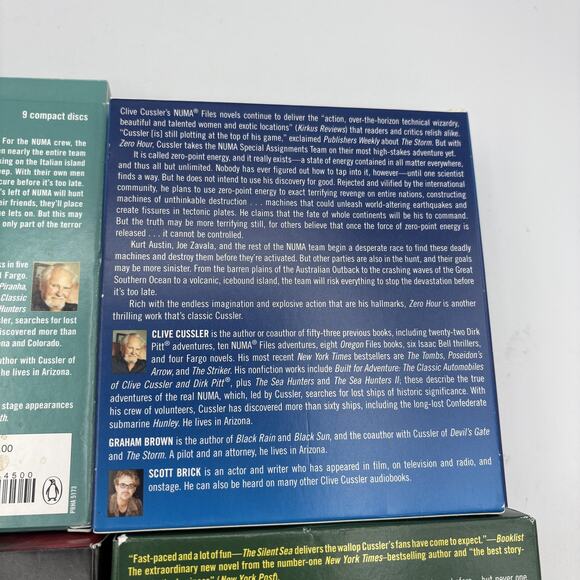 Clive Cussler Audiobook Lot of 4 Jungle Poseidon's Arrow Pharaoh's Secret Zero - Picture 4 of 10